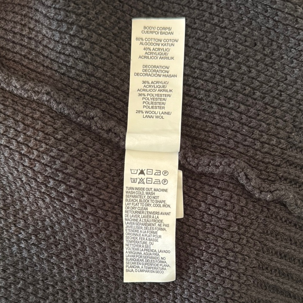 Lucky Brand ‘Triumph’ Black Full Zip Sweater - Picture 3 of 3